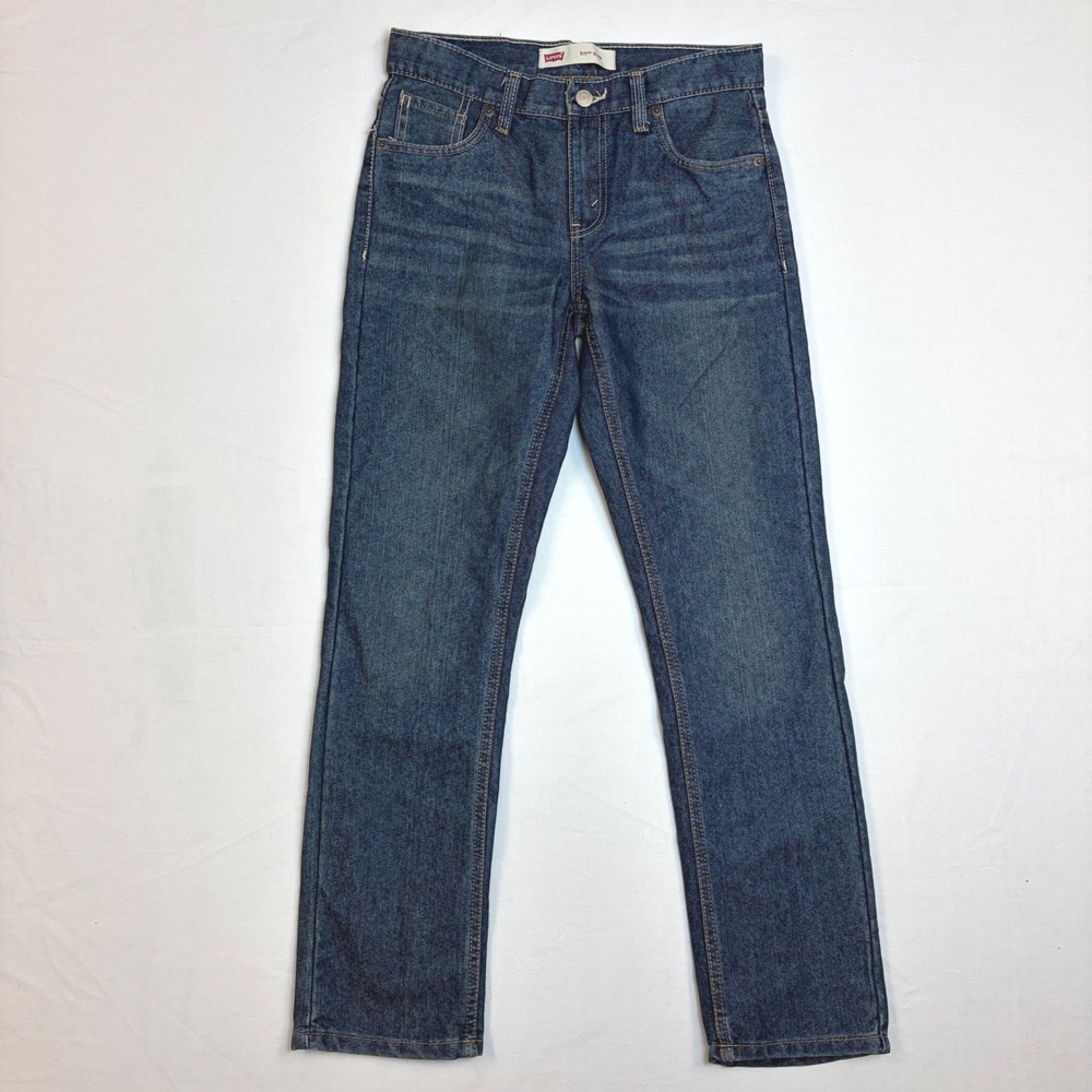 Levis 511β Slim Boys Jeans Size 14 Reg Dark Wash Adjustable Waist 27x29